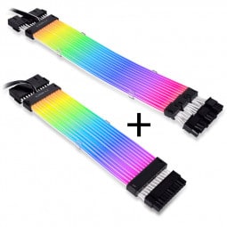 Lian Li Strimer Plus V2 RGB Mainboardkabel + Strimer Plus V2 Triple 8-Pin RGB VGA-Kabel